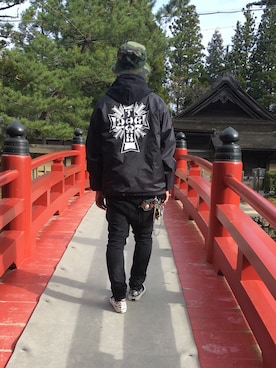 「VANS（バンズ）のアイテム（スニーカー、ブラック系）」を使った、RxYxOxxxさん（メンズ・168cm）の秋コーディネート