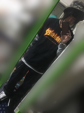 「Tiger camoのアイテム（ハット、ブラック系）」を使った、RxYxOxxxさん（メンズ・168cm）の春コーディネート