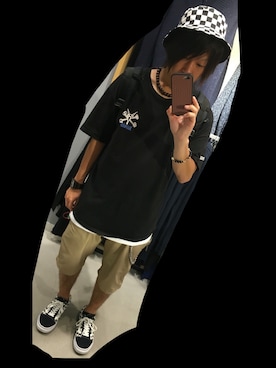 「POWELL（パウエル）のアイテム」を使った、RxYxOxxxさん（メンズ・168cm）の夏コーディネート