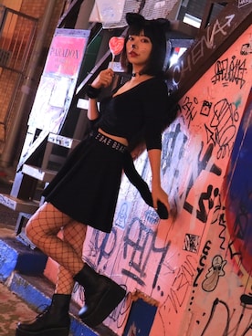「黒猫」｜YURIAさん（レディース・156cm）の秋コーディネート