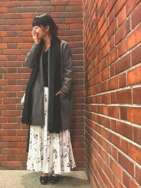 「GALLERIE（ギャレリー）のアイテム（Tシャツ/カットソー）」を使った、YURIAさん（レディース・156cm）の秋コーディネート