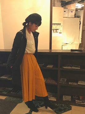 「MONKI（モンキ）のアイテム（その他アウター）」を使った、YURIAさん（レディース・156cm）の秋コーディネート