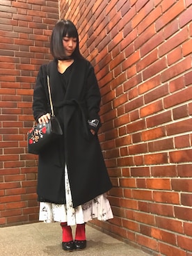 「GALLERIE（ギャレリー）のアイテム（Tシャツ/カットソー）」を使った、YURIAさん（レディース・156cm）の冬コーディネート