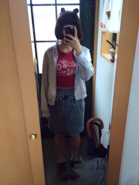 「NEW BALANCE（ニューバランス）のアイテム（スニーカー、グレー系）」を使った、Chiiiさん（レディース・157cm）の夏コーディネート