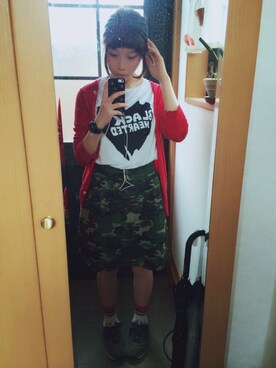 「NEW BALANCE（ニューバランス）のアイテム（スニーカー、グレー系）」を使った、Chiiiさん（レディース・157cm）の夏コーディネート