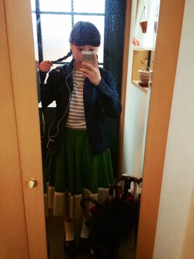 Chiiiさんの「○BEAMS BOY / 2重プリーツ 2カラー スカート」を使ったコーディネート