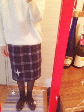 「タイツ×靴下」｜「アイテム（パンプス）」を使った、haruchas*さん（レディース・165cm）の冬コーディネート
