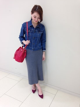 「Mila Owen」｜「アイテム（デニムジャケット）」を使った、natsuko yamadaさん（レディース・159cm）の夏コーディネート