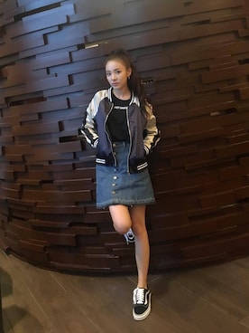 「VANS（バンズ）のアイテム（シューズ、ブラック系）」を使った、Darastyleさん（レディース）の秋コーディネート