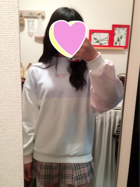 「BUBBLES（バブルス）のアイテム（スウェット）」を使った、りんご.。さん（レディース・153cm）の春コーディネート