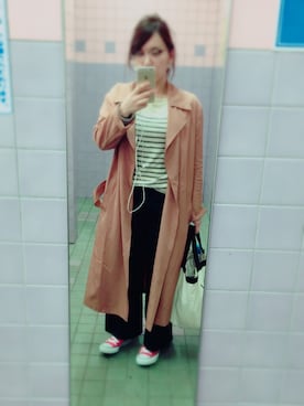 「THE SHINZONE（ザ　シンゾーン）のアイテム（トレンチコート）」を使った、poriさん（レディース・154cm）の春コーディネート