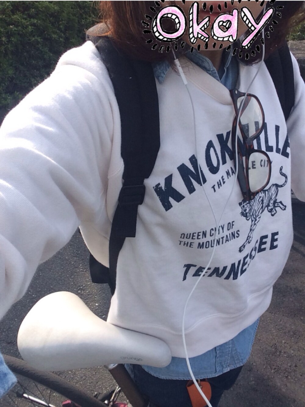 「Another EditionのAE テネシーTIGER SWEAT（Tシャツ/カットソー、ホワイト系）」を使った、yukiさん（レディース・157cm）の春コーディネートの1枚目の写真