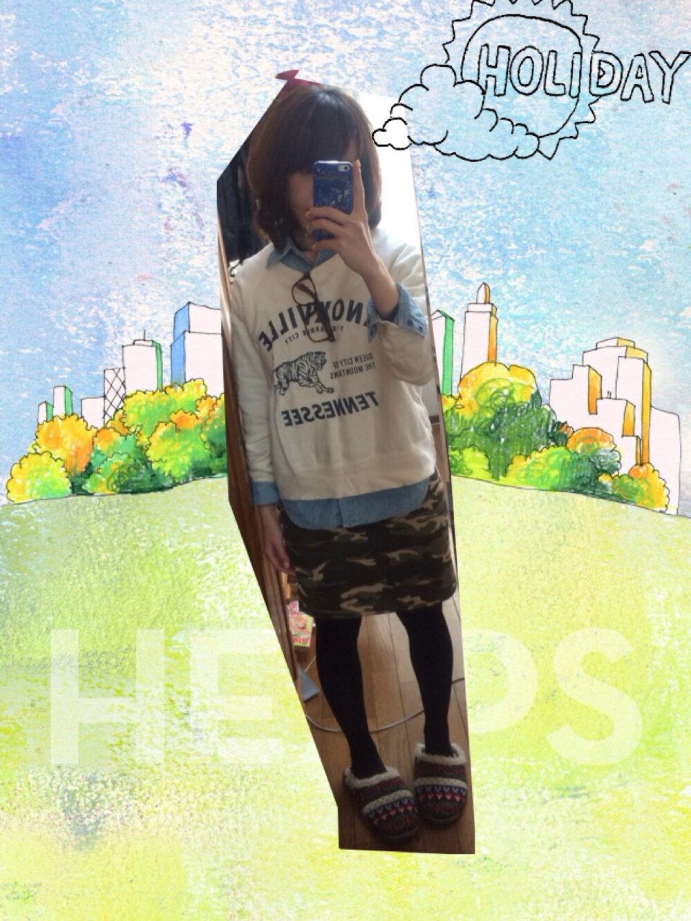 「Another EditionのAE テネシーTIGER SWEAT（Tシャツ/カットソー、ホワイト系）」を使った、yukiさん（レディース・157cm）の春コーディネートの1枚目の写真