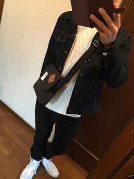 「Anello」｜「アイテム（デニムジャケット）」を使った、ひろくんさん（メンズ・174cm）の秋コーディネート