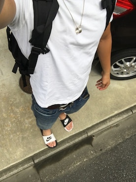 「ドラフトGAP」｜「アイテム（ビーチサンダル）」を使った、knskさん（メンズ・175cm）の夏コーディネート