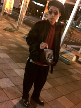 あべちょさん（メンズ・167cm）の冬コーディネート