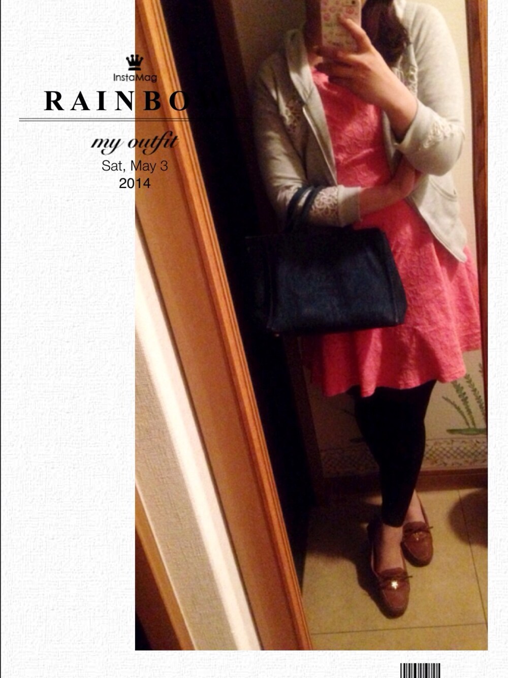 「PRADA、snidel、apuweiser-riche」｜「PRADAのアイテム（トートバッグ、ブルー系）」を使った、ゆうさん（レディース・154cm）の春コーディネートの1枚目の写真