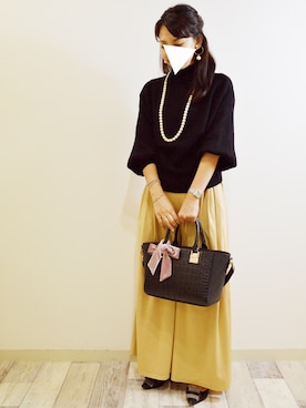 「U（ユー）のアイテム」を使った、たもさん（レディース・160cm）の秋コーディネート