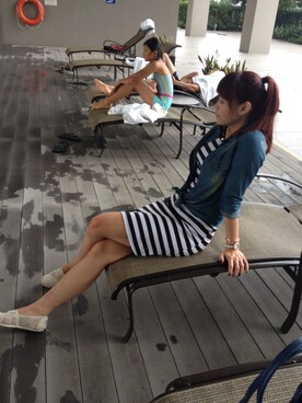 「shorts」｜「アイテム（ワンピース/ドレス）」を使った、Cindyさん（レディース・168cm）の夏コーディネート