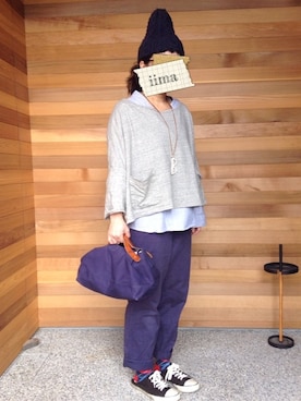 「grin（グリン）のアイテム（アクセサリー）」を使った、iimaさん（レディース・155cm）の春コーディネート