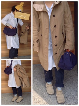 「SECCHIARI MICHELE（セッキアーリミケーレ）のアイテム（モカシン/デッキシューズ）」を使った、iimaさん（レディース・155cm）の春コーディネート