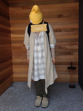 「SECCHIARI MICHELE（セッキアーリミケーレ）のアイテム（モカシン/デッキシューズ）」を使った、iimaさん（レディース・155cm）の春コーディネート