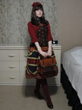 「アイテム（ドレス、ブラウン系）」を使った、saraさん（レディース・160cm）の夏コーディネート