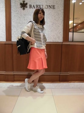 「オレンジスカート」｜BABYLONE　有楽町店さん（レディース・153cm）の冬コーディネート