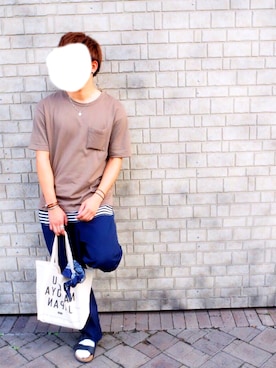 「MARC JACOBS（マークジェイコブス）のアイテム（ピアス（両耳用））」を使った、としやすさん（メンズ・170cm）の夏コーディネート