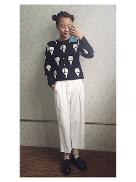 闲鱼@shixin1993さん（レディース・164cm）の冬コーディネート