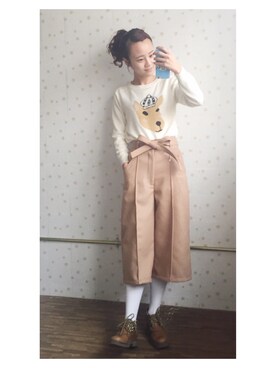 闲鱼@shixin1993さん（レディース・164cm）の冬コーディネート