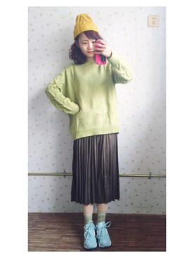 闲鱼@shixin1993さん（レディース・164cm）の冬コーディネート