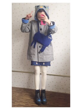 闲鱼@shixin1993さん（レディース・164cm）の冬コーディネート