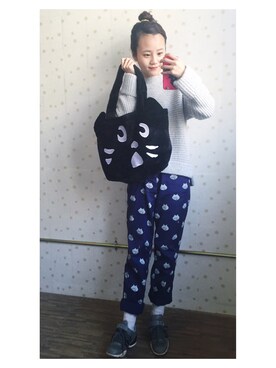 闲鱼@shixin1993さん（レディース・164cm）の冬コーディネート