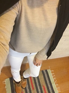 「おうちスタイル」｜「アイテム（ブルゾン）」を使った、sayaさん（レディース・157cm）の冬コーディネート