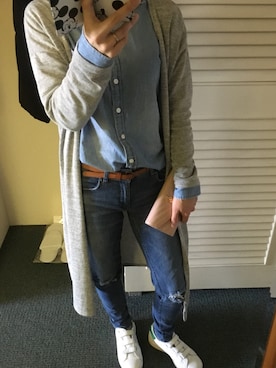 「SAINT LAURENT PARIS（サンローランパリ）のアイテム（財布/小物）」を使った、sayaさん（レディース・157cm）の春コーディネート