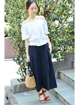 「FIGARO Paris（フィガロパリ）のアイテム」を使った、makiさん（レディース・164cm）の春コーディネート