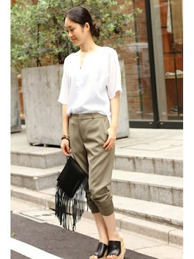 「FIGARO Paris（フィガロパリ）のアイテム」を使った、makiさん（レディース・164cm）の春コーディネート