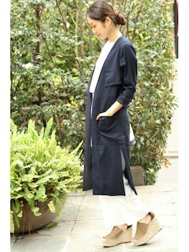 「FIGARO Paris（フィガロパリ）のアイテム（ジャケット/アウター）」を使った、makiさん（レディース・164cm）の春コーディネート