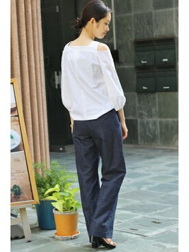 「FIGARO Paris（フィガロパリ）のアイテム」を使った、makiさん（レディース・164cm）の夏コーディネート