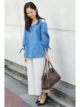 「FIGARO Paris（フィガロパリ）のアイテム」を使った、makiさん（レディース・164cm）の夏コーディネート