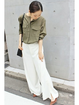 「FIGARO Paris（フィガロパリ）のアイテム」を使った、makiさん（レディース・164cm）の夏コーディネート