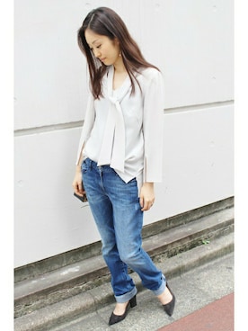 「FIGARO Paris（フィガロパリ）のアイテム」を使った、makiさん（レディース・164cm）の夏コーディネート