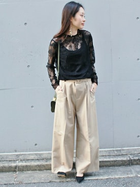 「FIGARO Paris（フィガロパリ）のアイテム」を使った、makiさん（レディース・164cm）の冬コーディネート