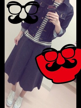 「ボーダーTシャツ」｜ashley joyさん（レディース・156cm）の春コーディネート