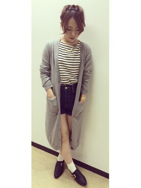 「one way（ワンウェイ）のアイテム（ブーティ）」を使った、airi さん（レディース・146cm）の秋コーディネート
