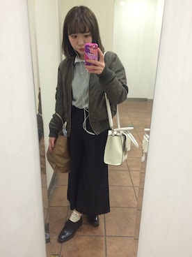 「ウエストイン」｜「アイテム（ブルゾン）」を使った、airi さん（レディース・146cm）の春コーディネート