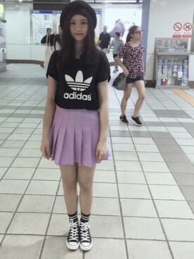 りりか凜凜花🌸さんの「オリジナルス Tシャツ[BERMUDA HL TEE]」を使ったコーディネート