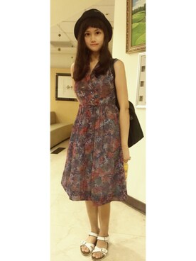 「UCLA（ユーシーエルエー）のアイテム（帽子）」を使った、りりか凜凜花🌸さん（レディース・162cm）の夏コーディネート