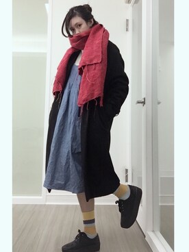 「TAIPEI」｜「アイテム（つなぎ/オールインワン）」を使った、りりか凜凜花🌸さん（レディース・162cm）の冬コーディネート